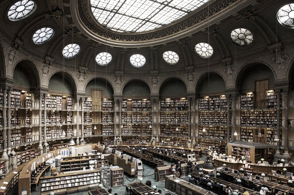 Національна бібліотека Франції. Овальна зала. Сучасний вигляд. Джерело: wwww.bnf.fr